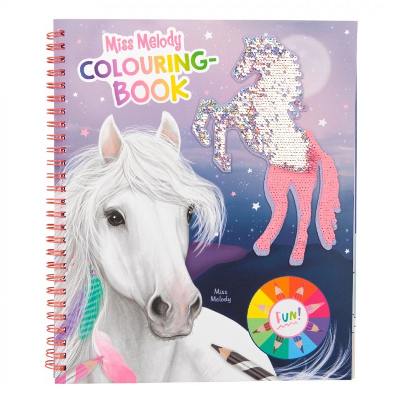 Miss Melody Colouring Book with Sequins - by Depesche