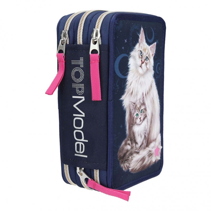 Top Model Triple Filled Pencil Case with Light