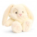 Keeleco Patchfoot Rabbit - 15cm - by Keel Toys - White - Eco-Friendly Cuddles for Little Hands