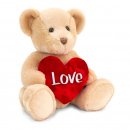 Brown Chester Bear with Heart - 25cm - by Keel Toys - A Hug Full of Love